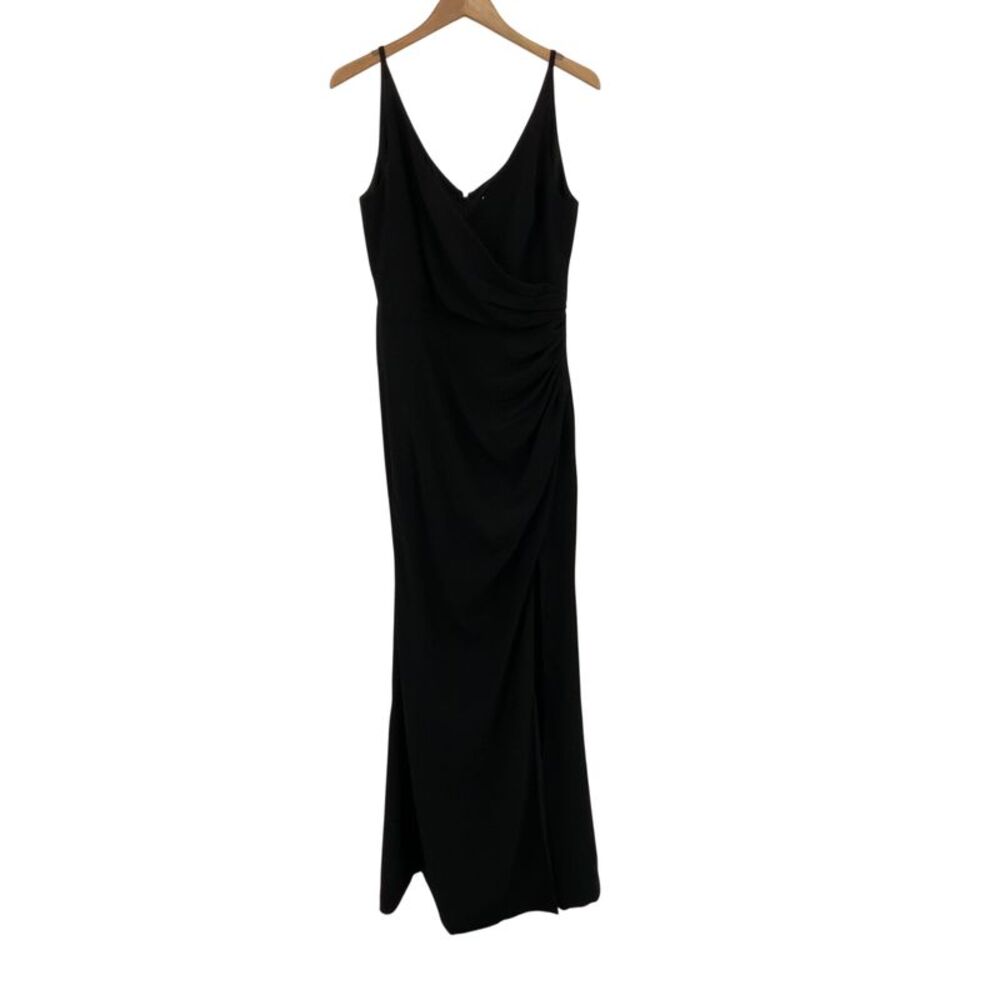 Dress The Population Jordan Plunge-neck Gown Black L